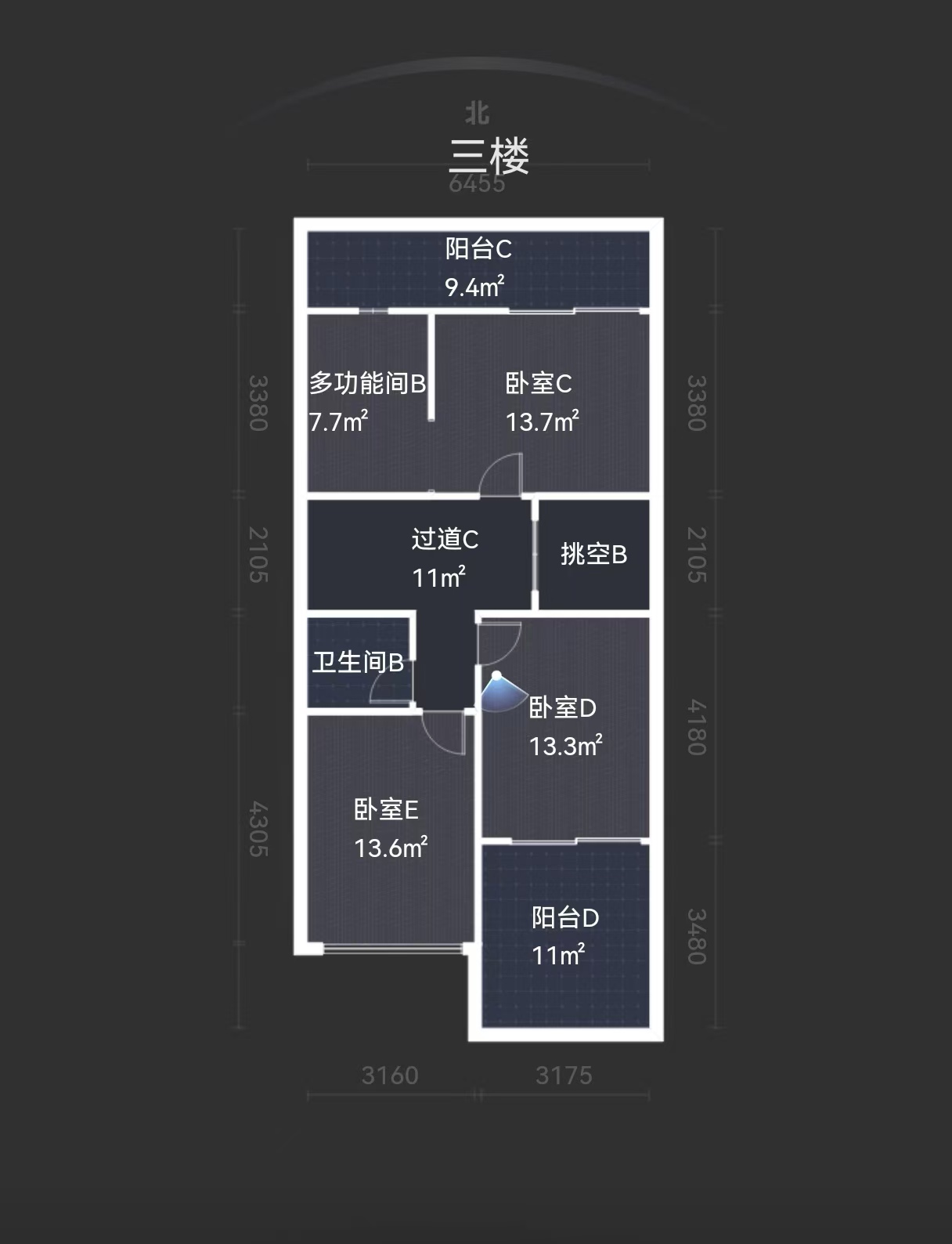 美的城一期  5室2厅2卫   204.00万室内图