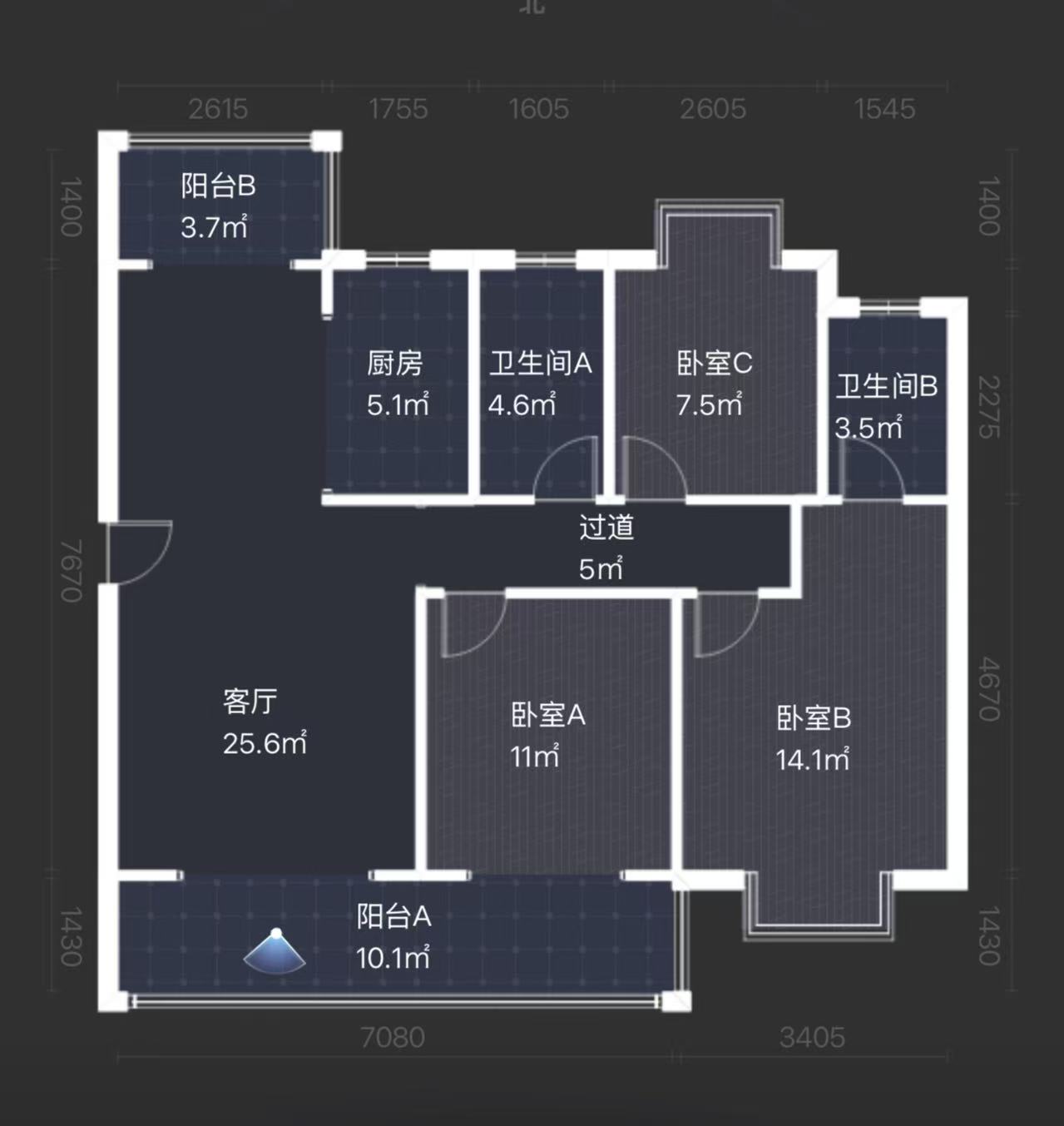 亿都时光  3室2厅2卫    65.0万