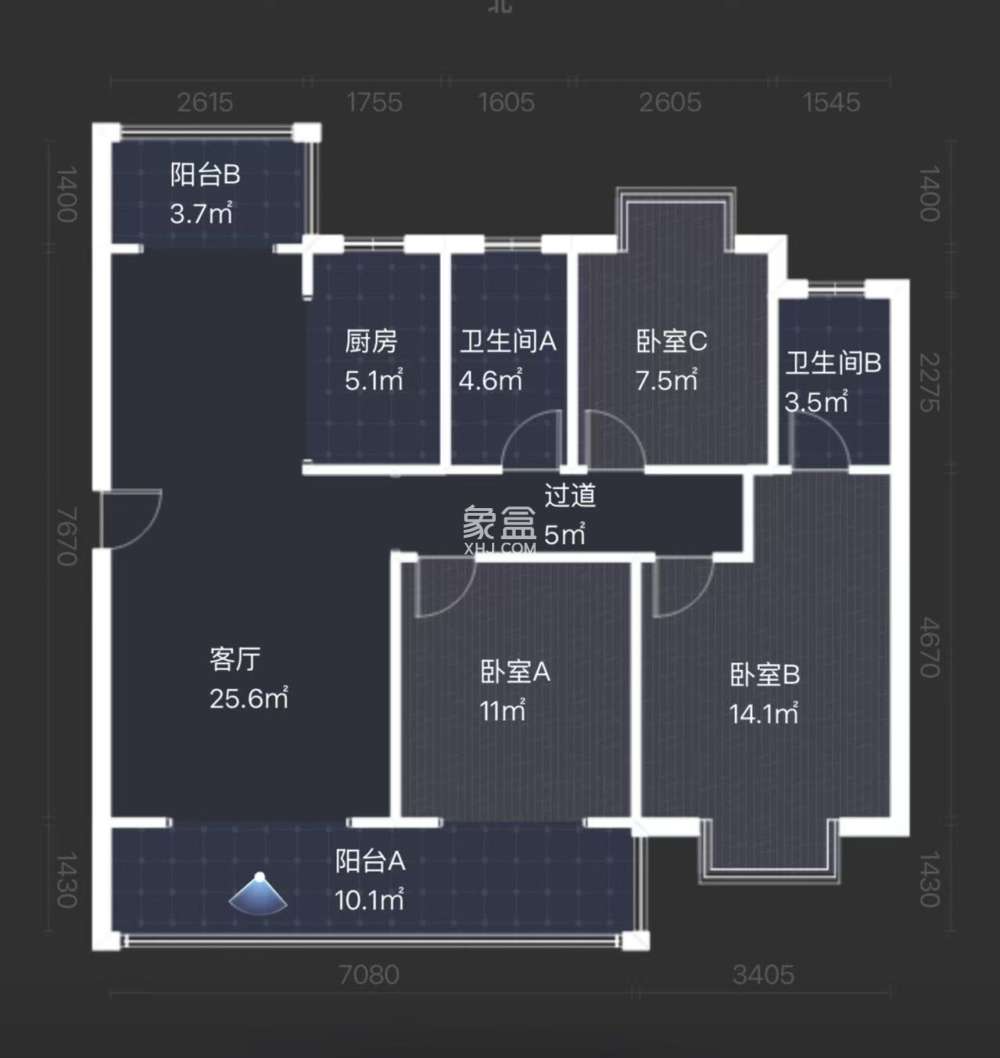 亿都时光  3室2厅2卫    65.0万