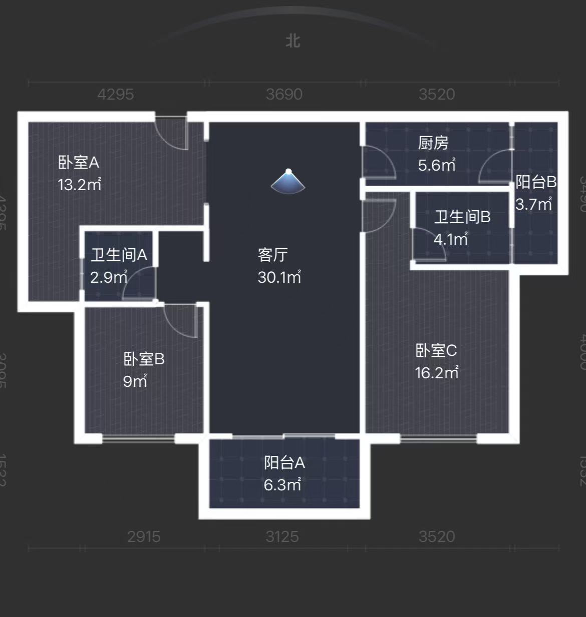 九八缔景城 3室1厅2卫 46.0万 九八缔景城 3室1厅2卫 46.0万室内图
