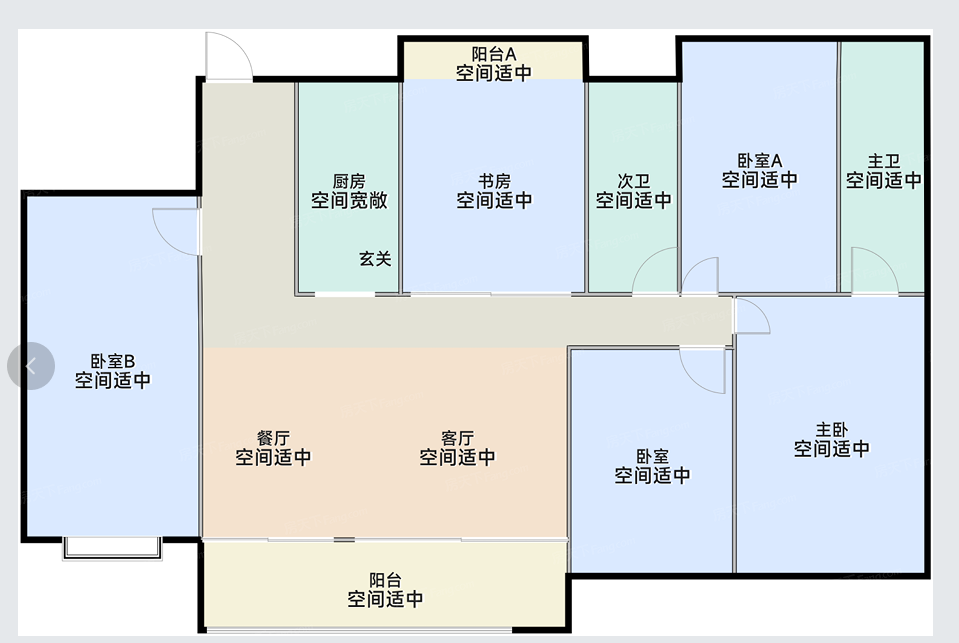 建发央著  5室2厅2卫   148.00万室内图1