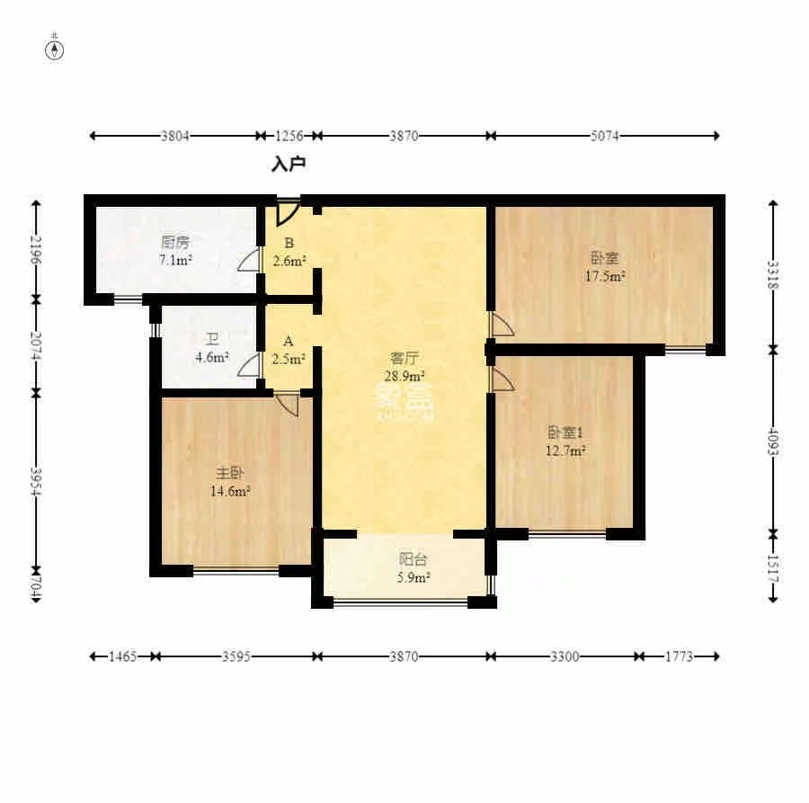 运达锦绣广场 3室2厅1卫 3500.0元/月 运达锦绣广场 3室2厅1卫 3500.0元/月户型图