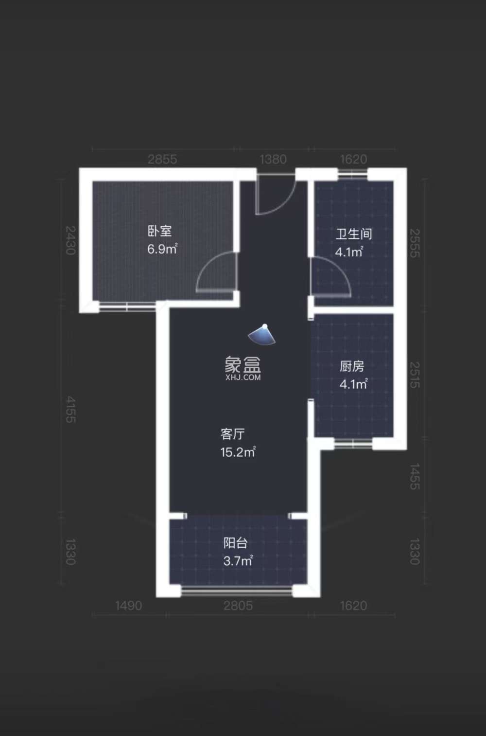 山水豪庭  1室1厅1卫    37.0万