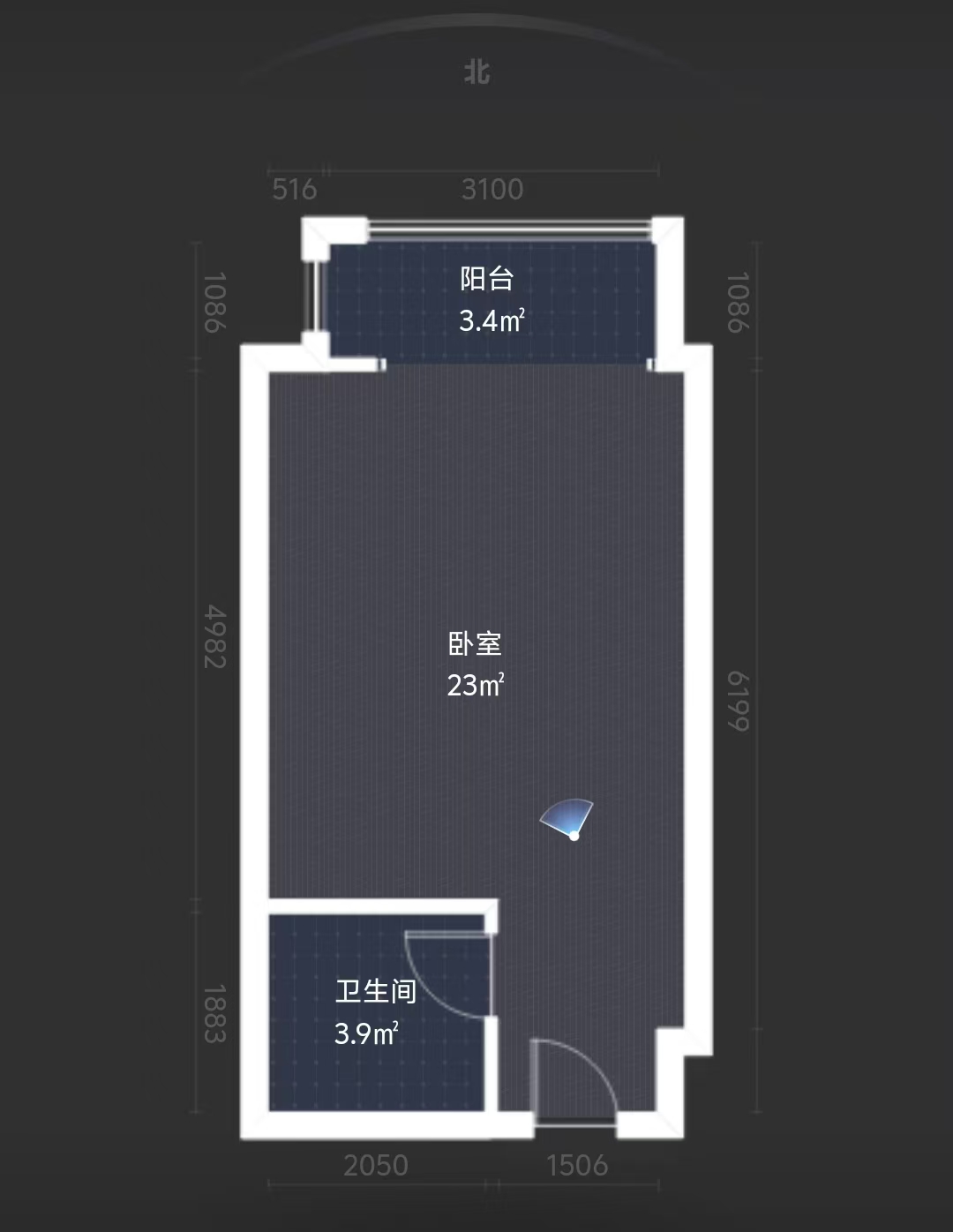 中泰财富湘江  1室1厅1卫   20.00万