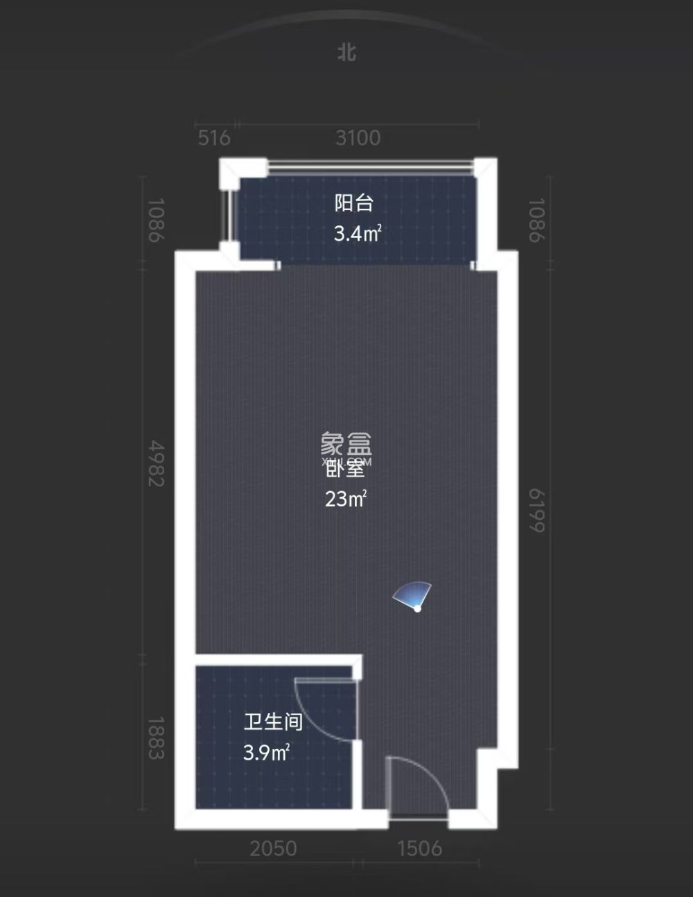 中泰财富湘江  1室1厅1卫    20.0万