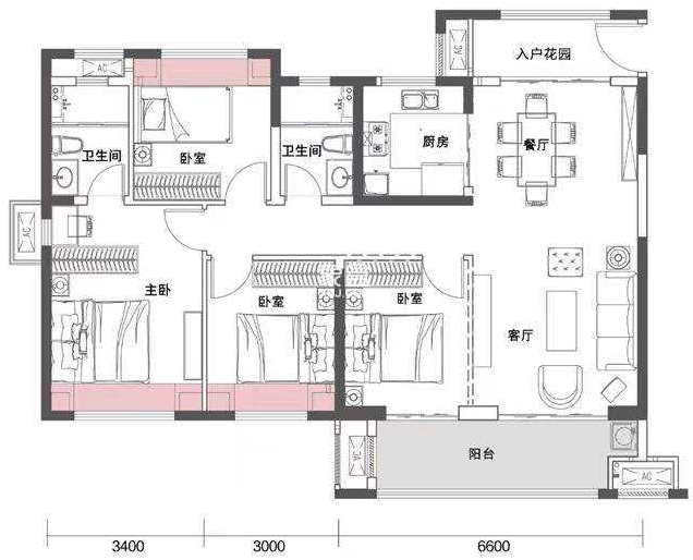 中海学府里  4室2厅2卫   90.00万