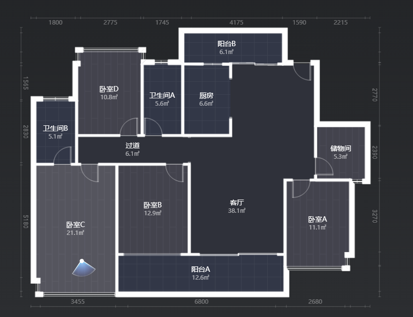 经世龙城 4室2厅2卫 116.8万 经世龙城 4室2厅2卫 116.8万室内图
