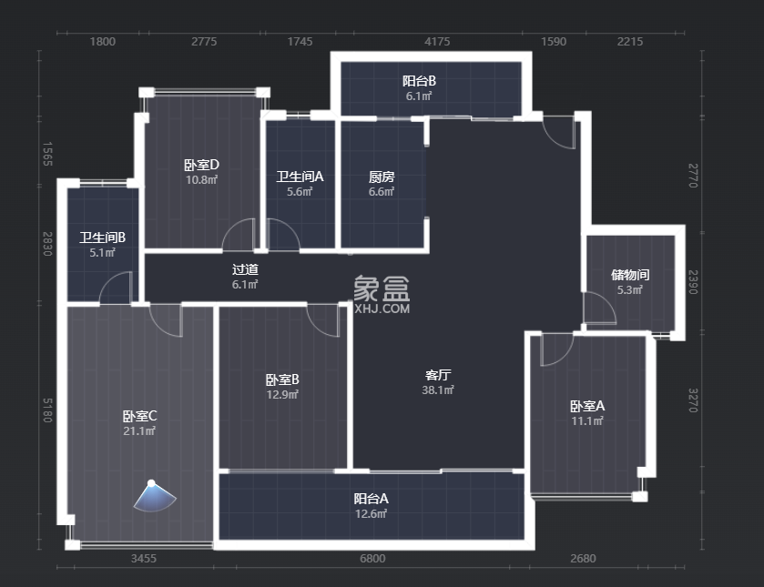 经世龙城  4室2厅2卫    116.8万