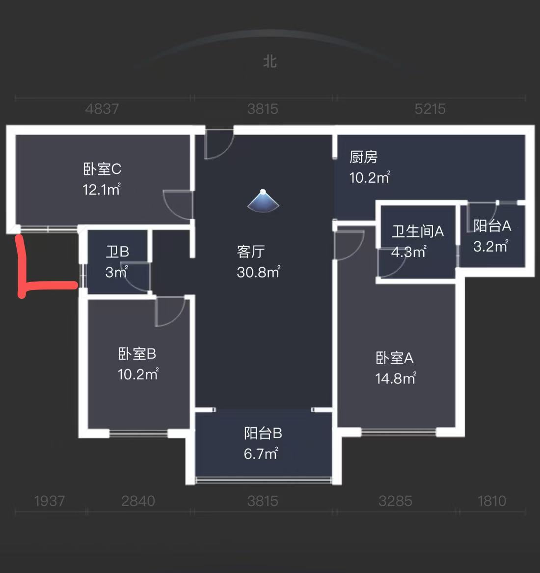 中泰财富湘江  3室2厅2卫   59.00万