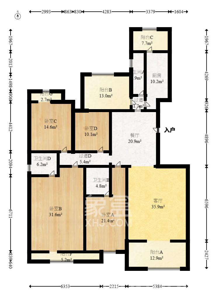 建鸿达华都（华都小户型及大华写字楼）  4室2厅3卫   290.00万其他