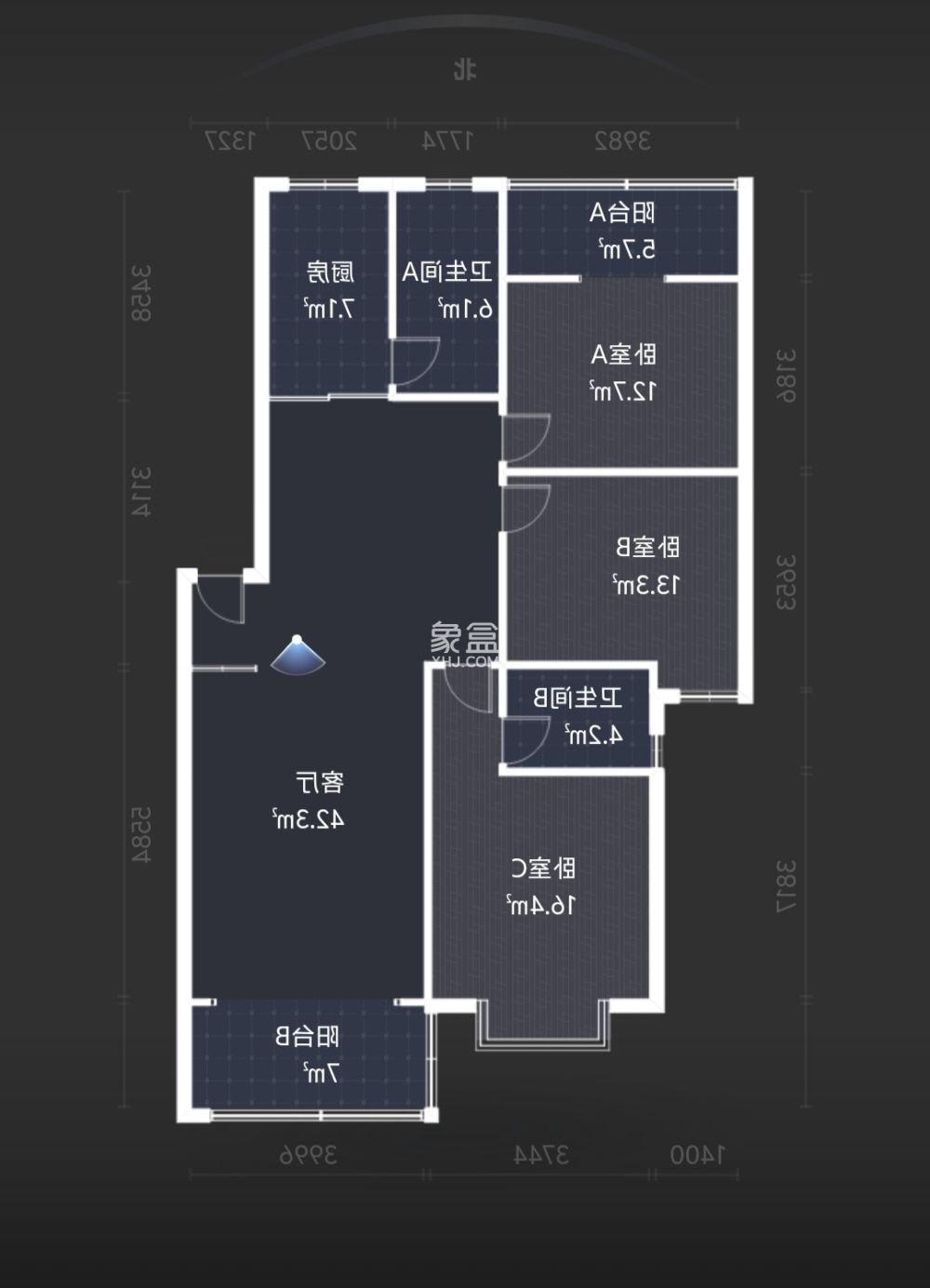 明月湖  3室2厅2卫   64.00万