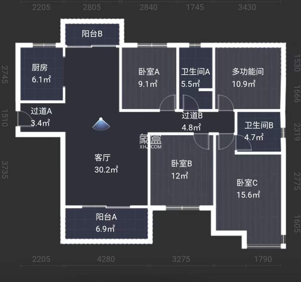 中建江湾壹号  4室2厅2卫    85.0万