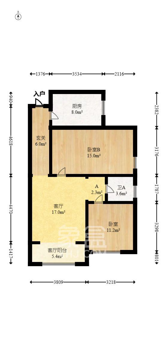 钰龙天下一期  2室2厅1卫    1900.0元/月室内图