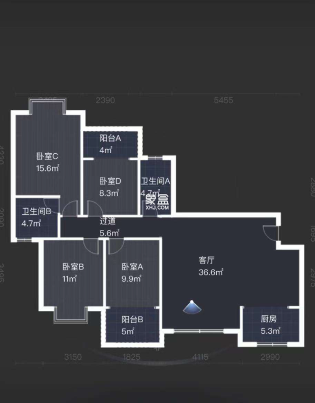 西郡佳园  4室2厅2卫    63.6万