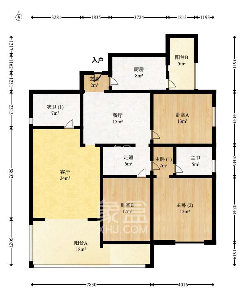 香樟鑫都 3室2厅2卫 1600.0元/月 香樟鑫都 3室2厅2卫 1600.0元/月室内图
