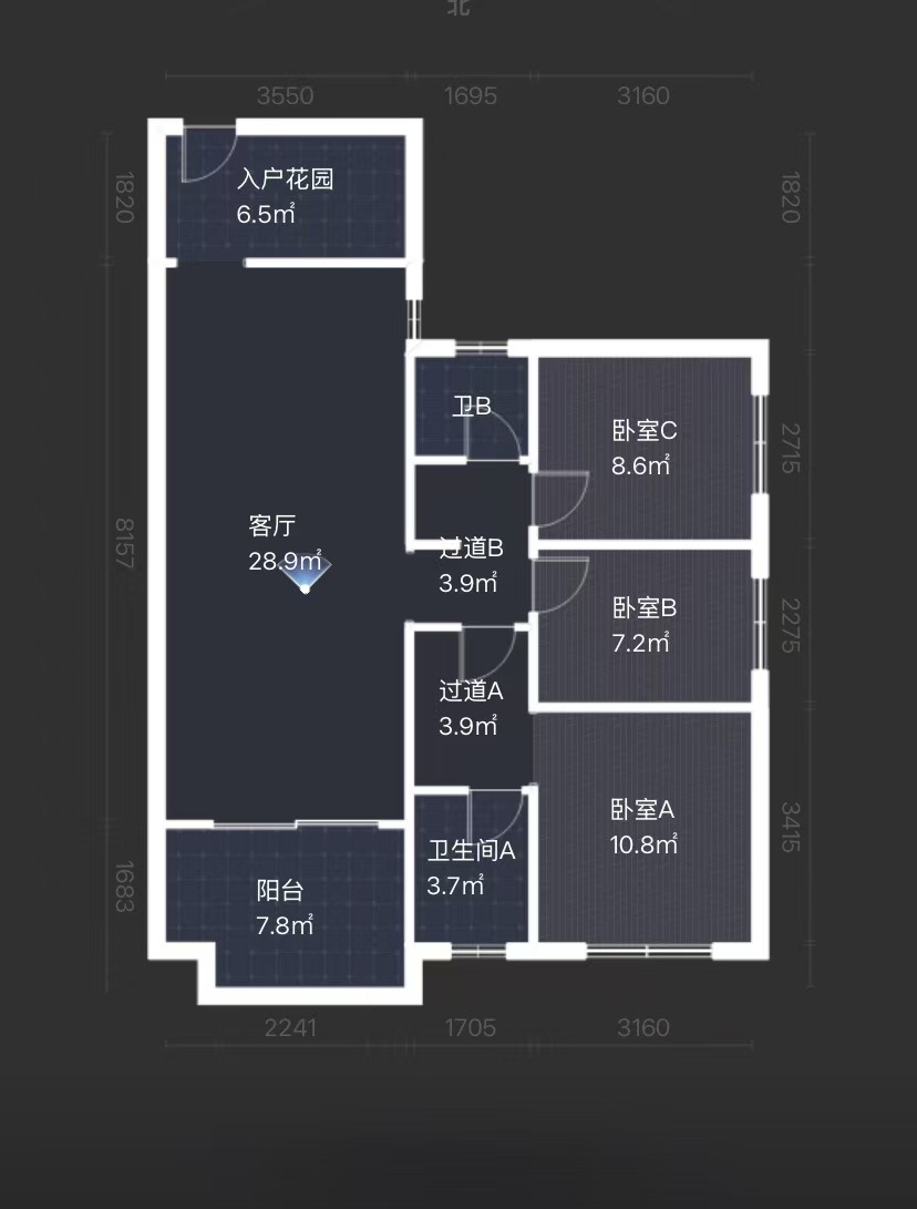 滨江花园  3室2厅2卫   42.80万