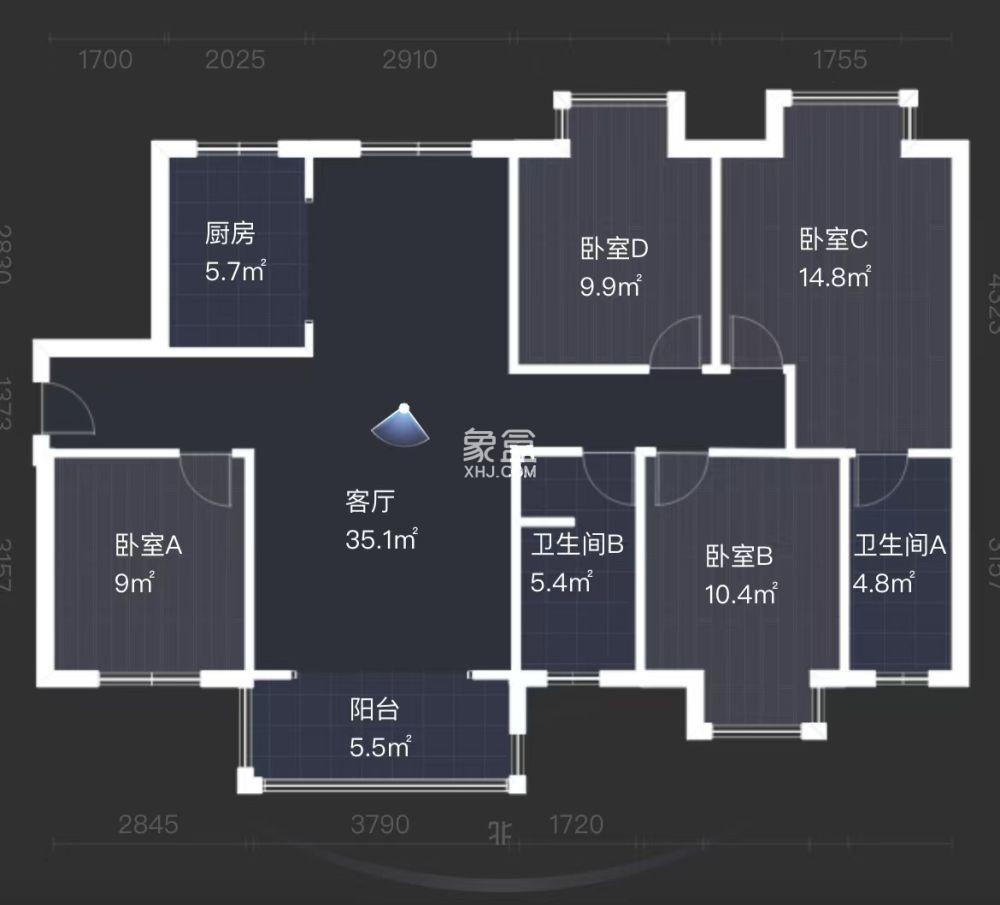 中建江湾壹号  4室2厅2卫    69.0万