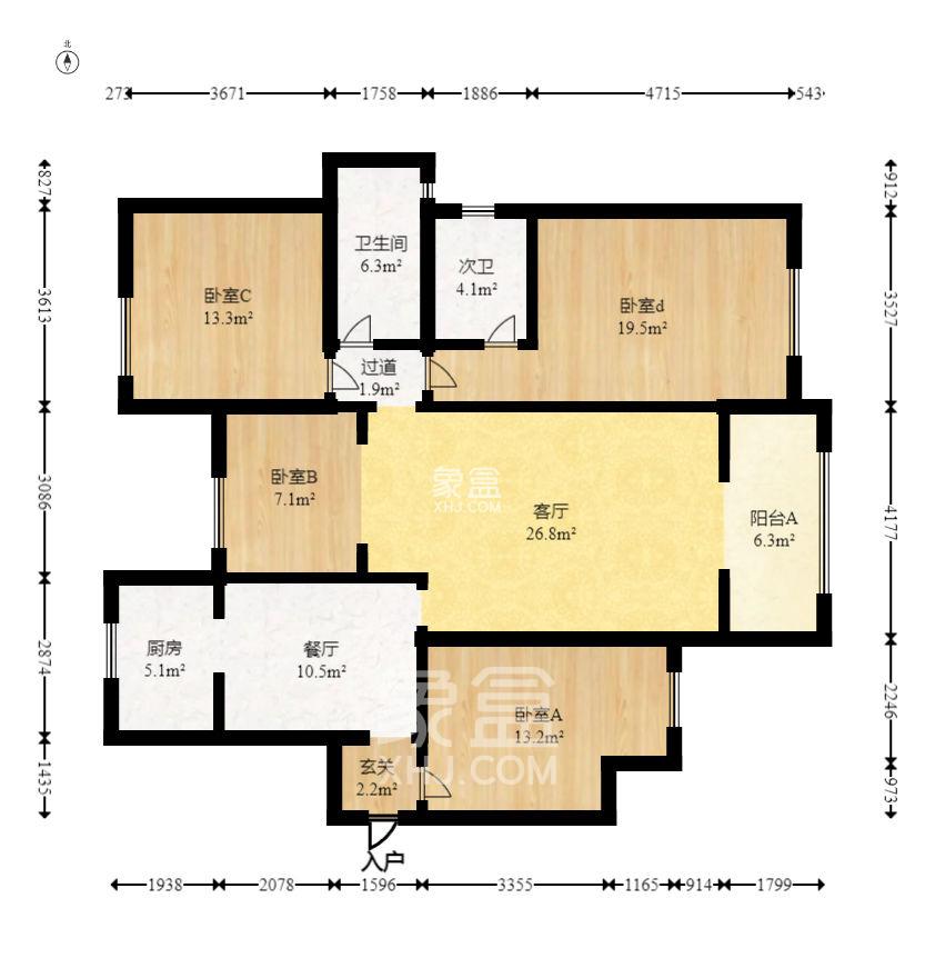 优山美地  4室2厅2卫    2500.0元/月室内图
