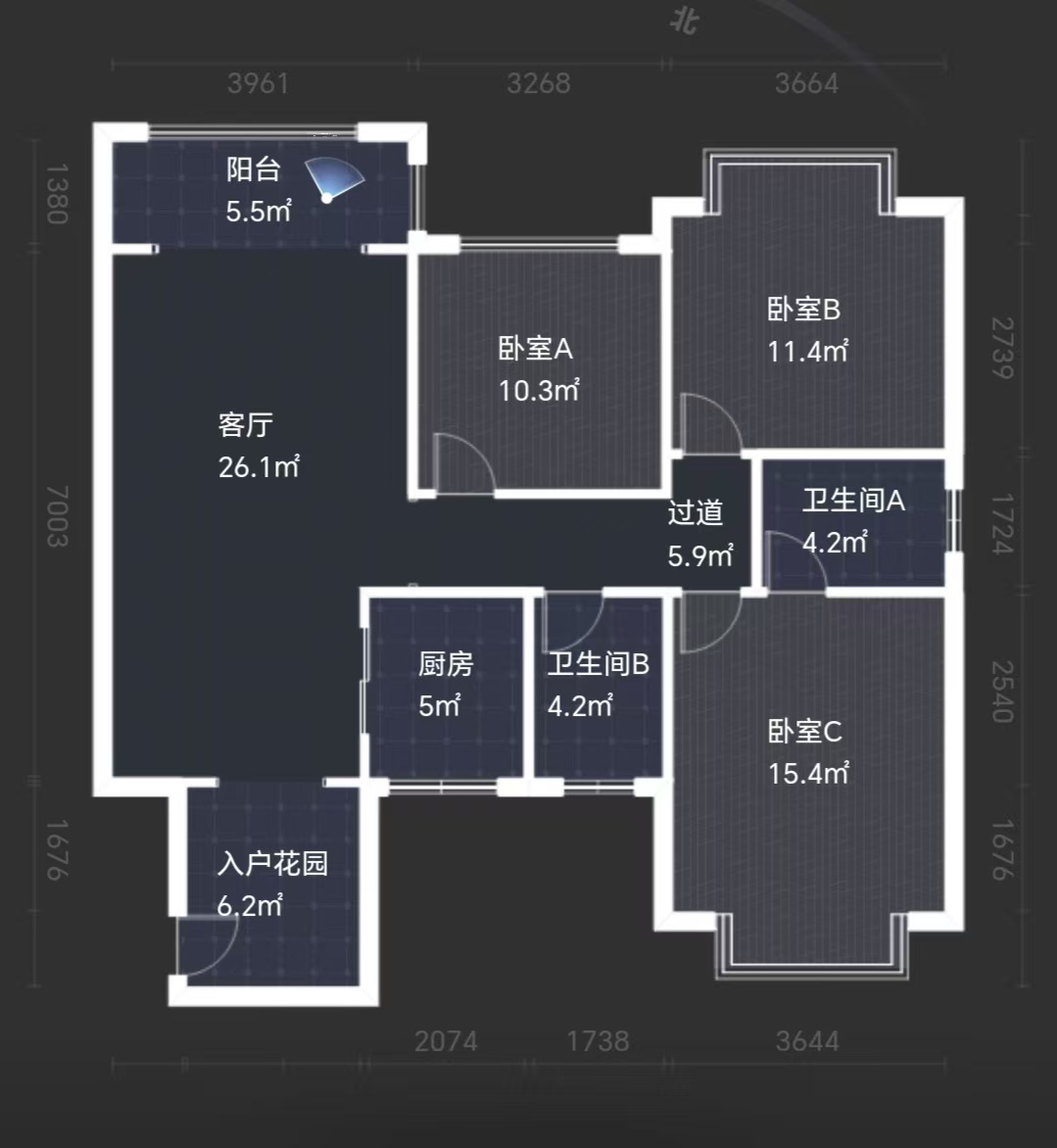 熹悦花都  3室2厅2卫   53.00万