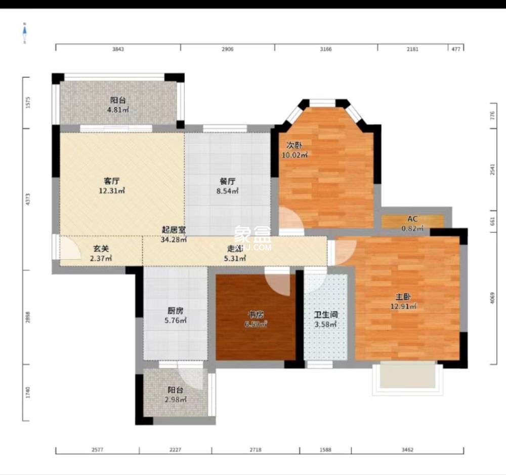 香博堡 3室2厅1卫 33.80万 香博堡 3室2厅1卫 33.80万室内图