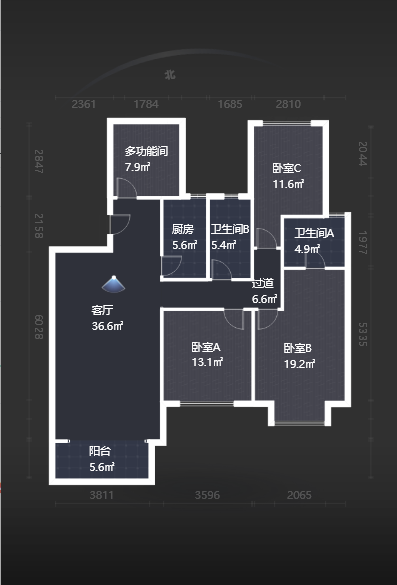 玫瑰御园 4室2厅2卫 125.0万 玫瑰御园 4室2厅2卫 125.0万室内图
