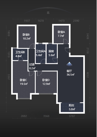 玫瑰御园  4室2厅2卫   106.80万