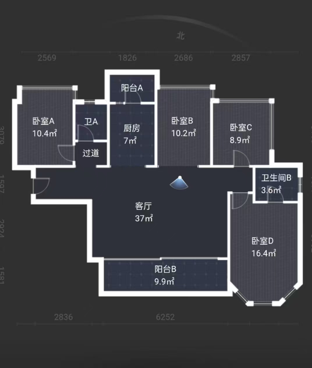 翡翠公园（北大资源）  4室2厅2卫   68.20万