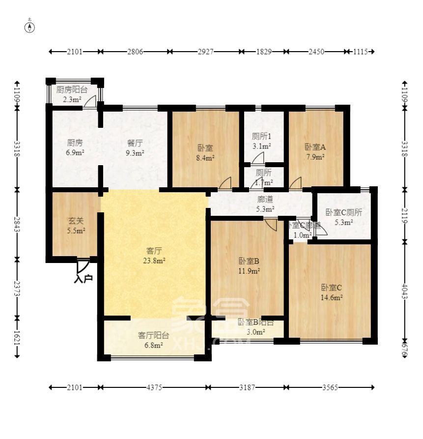 江山帝景哈佛  4室2厅2卫    3000.0元/月 江山帝景哈佛  4室2厅2卫    3000.0元/月室内图