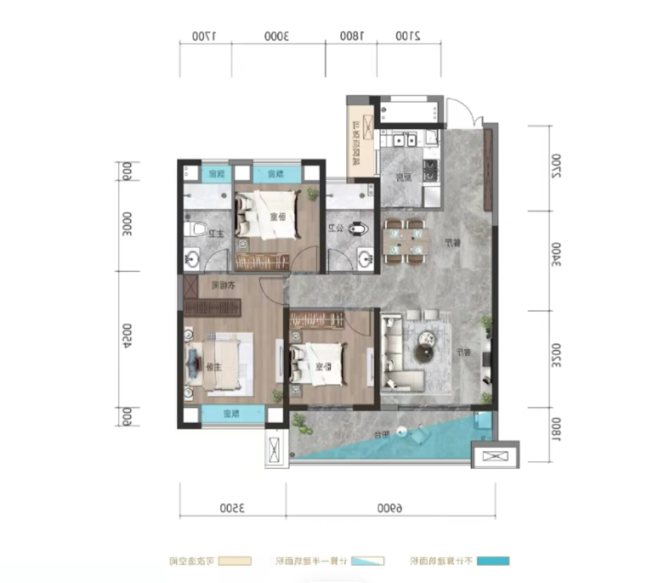 葛宁悦东方 3室2厅2卫 59.8万 葛宁悦东方 3室2厅2卫 59.8万室内图