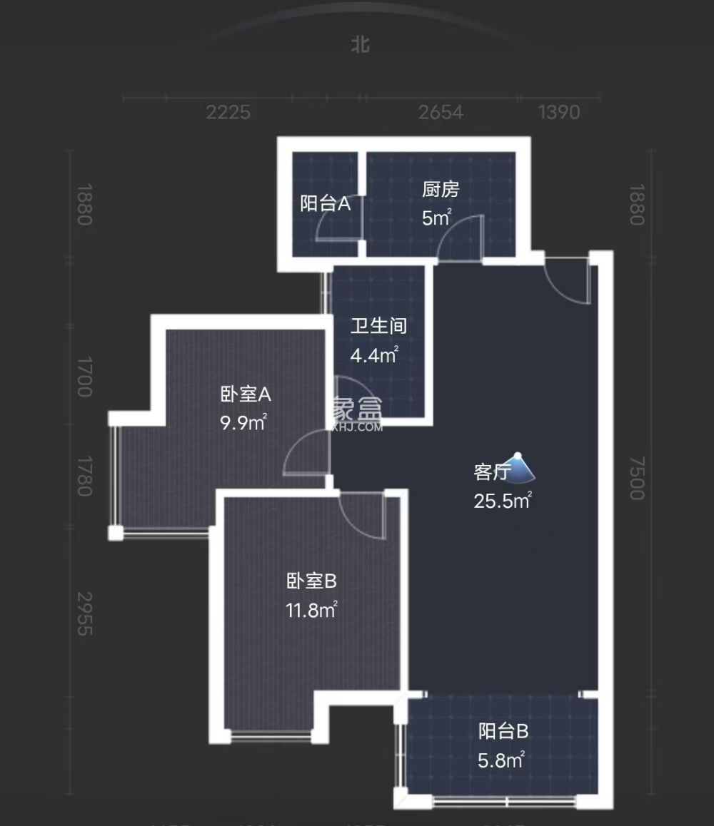 山水豪庭  2室2厅1卫   39.80万
