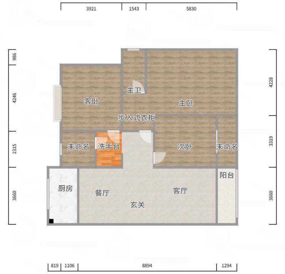 西溪凤凰城 3室2厅2卫 2500.0元/月 西溪凤凰城 3室2厅2卫 2500.0元/月室内图