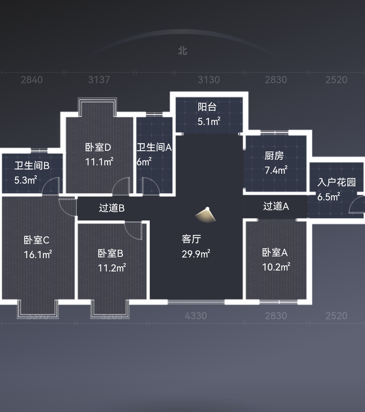 型格建宁翰府  4室2厅2卫   65.00万