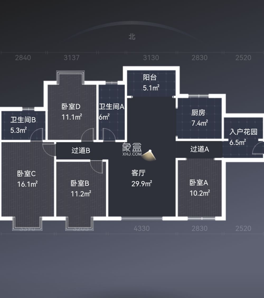 型格建宁翰府  4室2厅2卫   65.00万