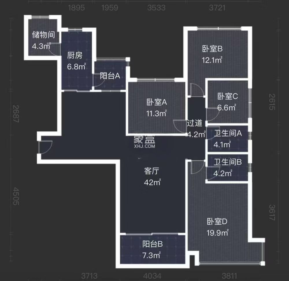 株洲恒大名都  4室2厅2卫    54.8万