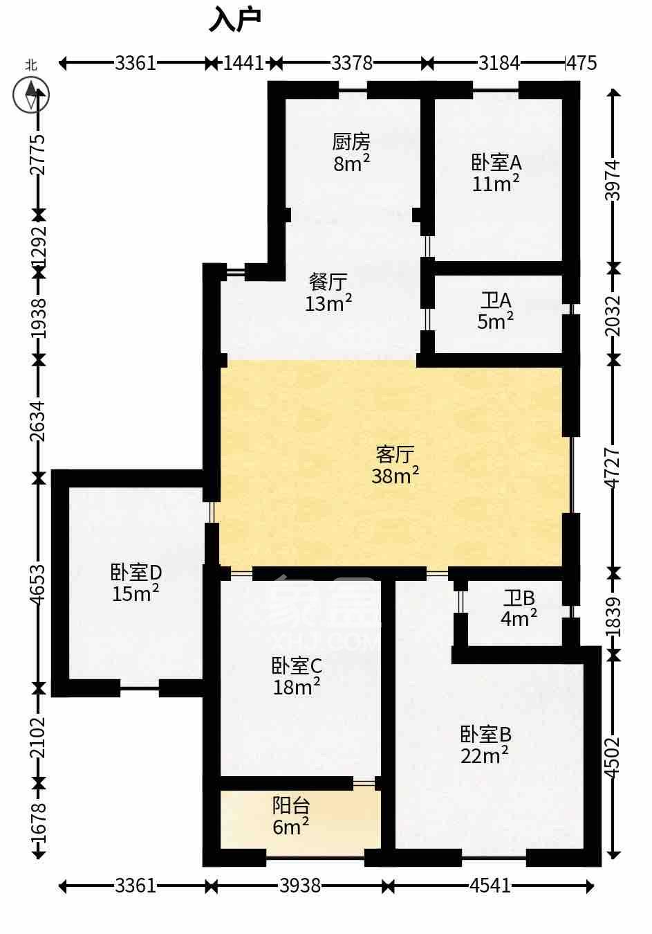 上麻园岭散盘 5室2厅1卫 1800.0元/月 上麻园岭散盘 5室2厅1卫 1800.0元/月室内图