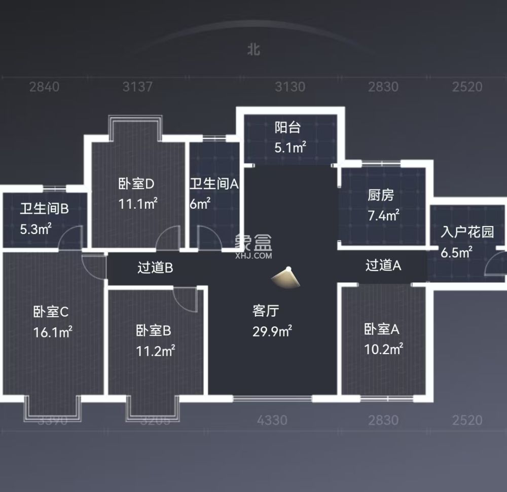 型格建宁翰府  4室2厅2卫   99.00万
