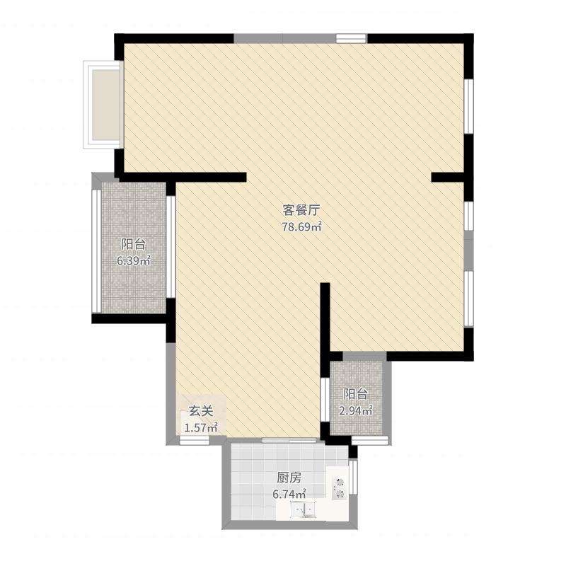 上城世家 2室2厅1卫 1280.0元/月 上城世家 2室2厅1卫 1280.0元/月户型图