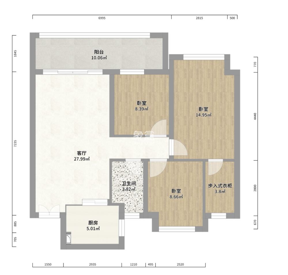 时代新城(翰林府) 3室2厅2卫 31.5万 时代新城(翰林府) 3室2厅2卫 31.5万室内图