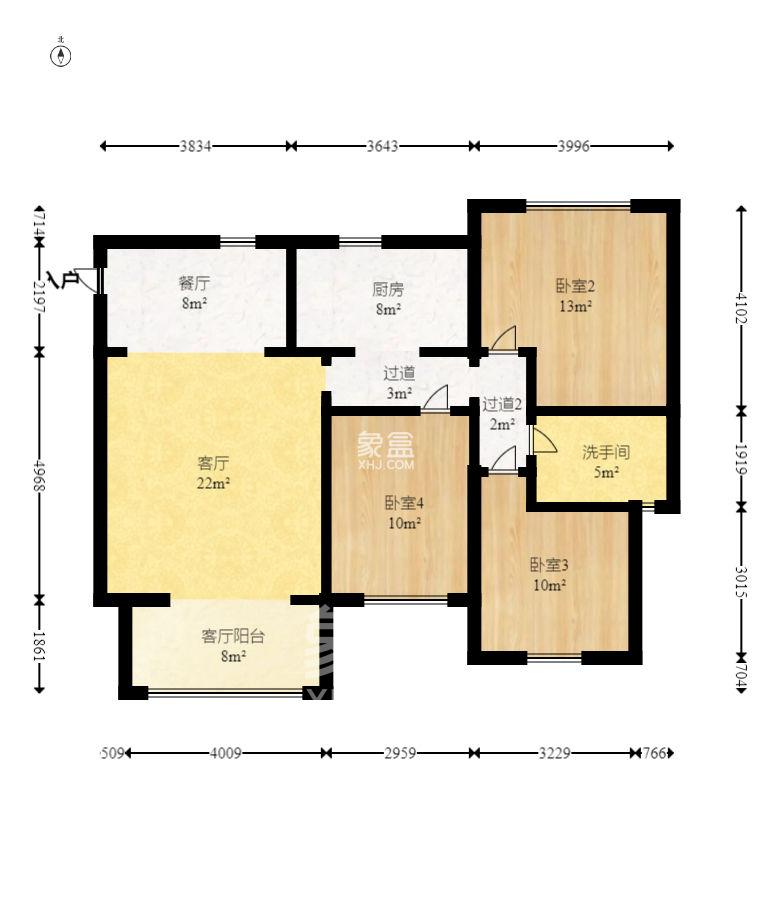 万博汇  3室2厅1卫   3800.00元/月室内图1