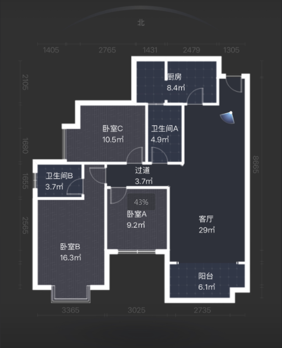 金水湾  3室2厅2卫   76.00万