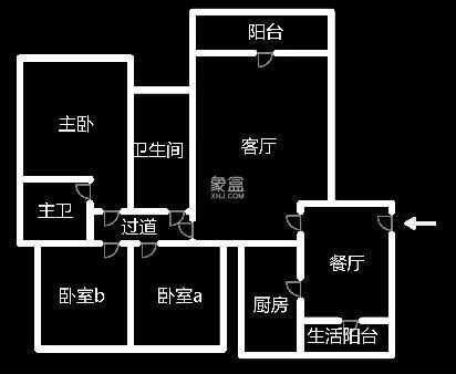 翠竹花园  4室2厅1卫   38.80万户型图