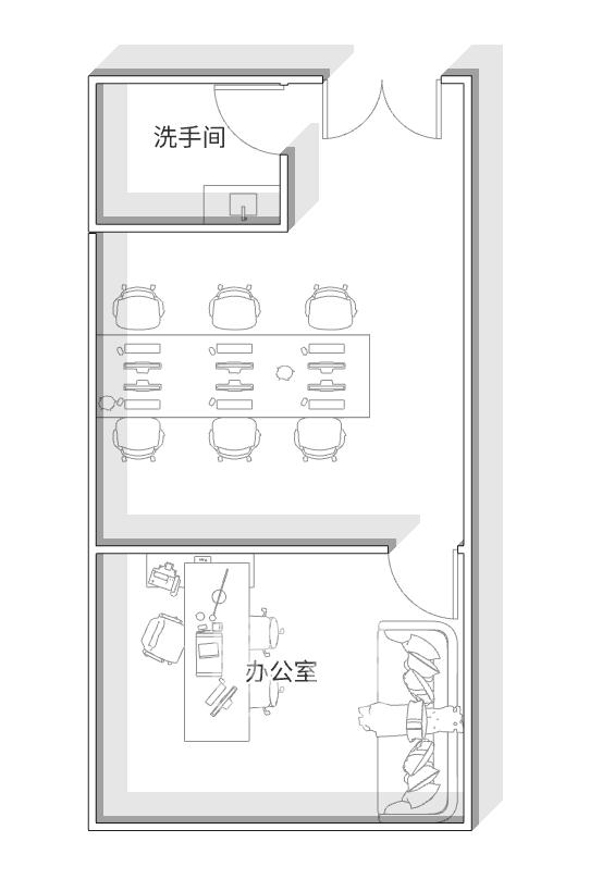 奥克斯广场  1室1厅1卫    2000.0元/月室内图