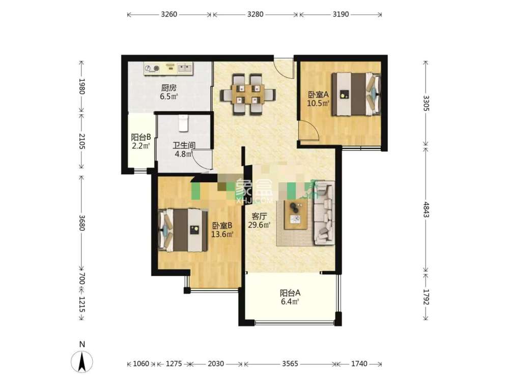 兴湖家园二期  2室2厅1卫    28.0万