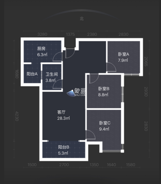 金水湾  3室2厅1卫    45.0万