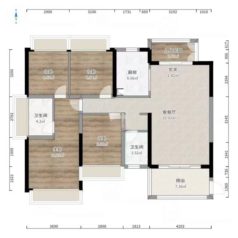 经世龙城 4室2厅2卫 81.8万 经世龙城 4室2厅2卫 81.8万室内图