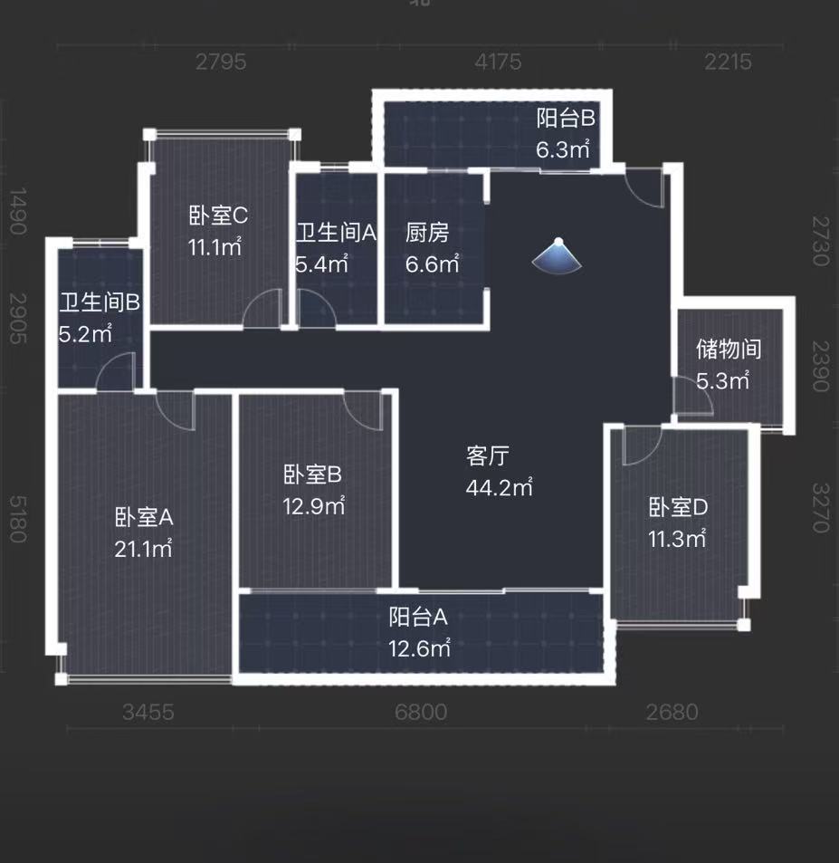 经世龙城 4室2厅2卫 100.0万 经世龙城 4室2厅2卫 100.0万室内图