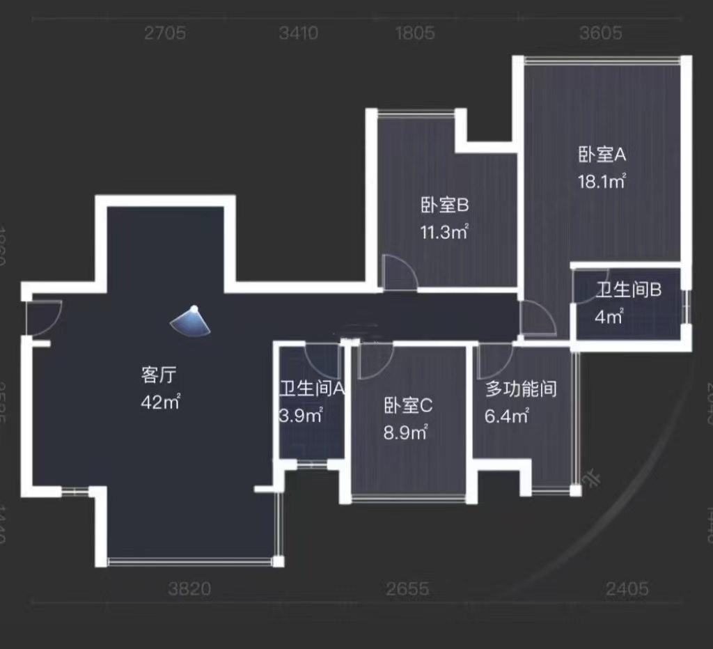 美的城三期 4室2厅2卫 39.8万 美的城三期 4室2厅2卫 39.8万室内图