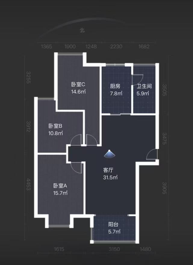 栗雨香堤  3室2厅1卫   48.00万