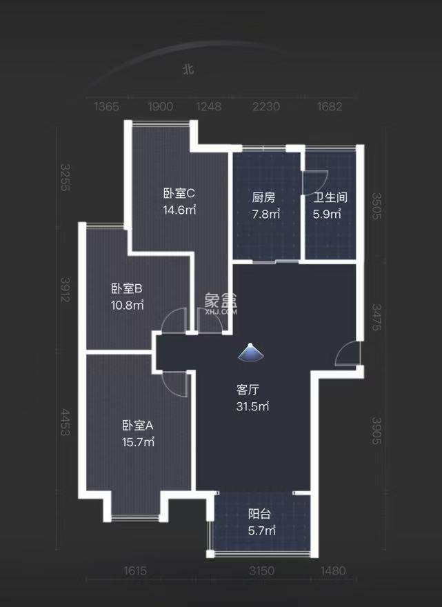 栗雨香堤 3室2厅1卫 42.0万 栗雨香堤 3室2厅1卫 42.0万室内图