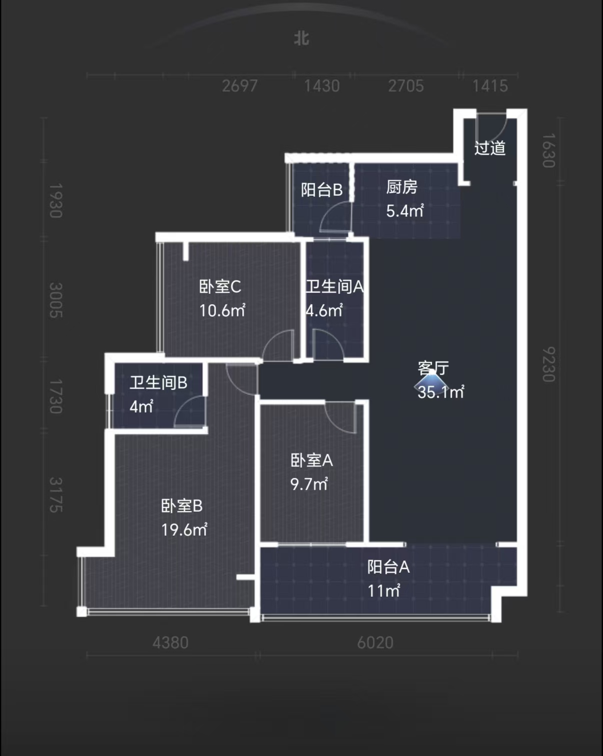 亿都漫城 3室2厅2卫 59.8万 亿都漫城 3室2厅2卫 59.8万室内图